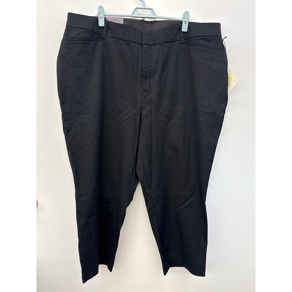 AVA &‎ VIV Womens Black Ankle Pants Size 24 High Rise Stretch Fitted